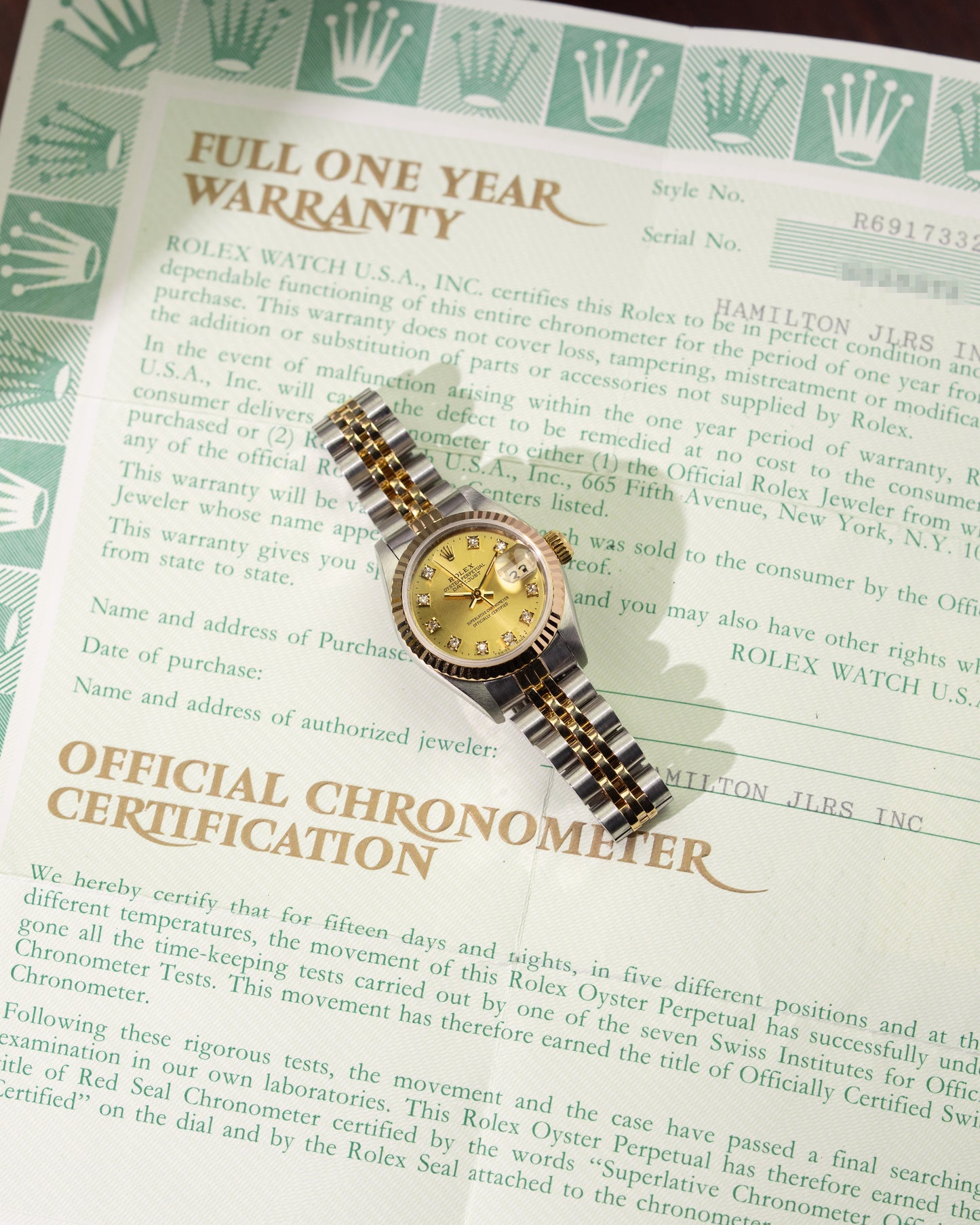 Rolex Lady Datejust 69173 'Diamond'