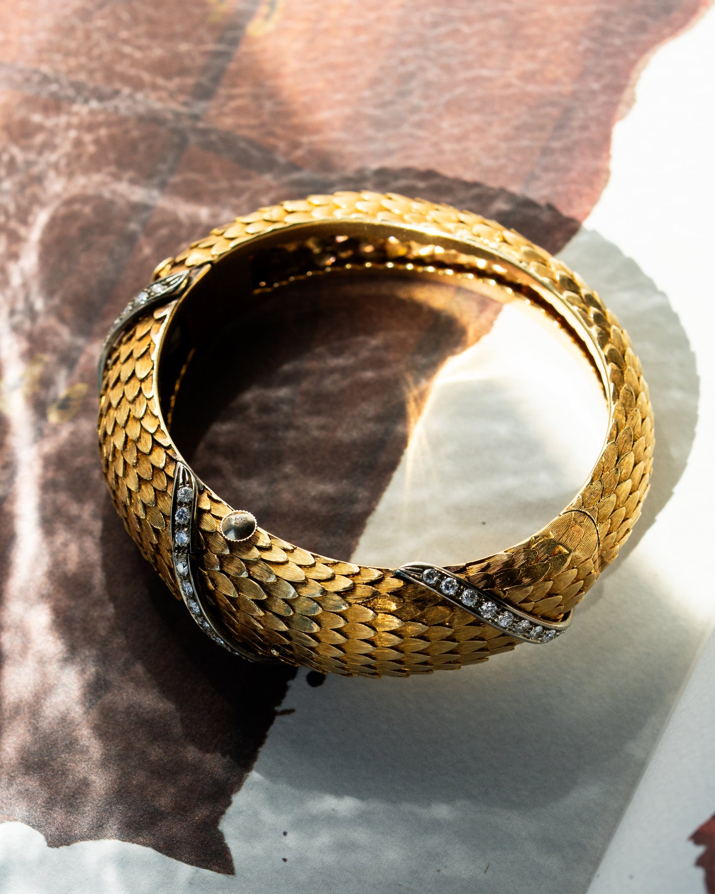 Omega 60's 'Serpenti' Bangle 18K Gold