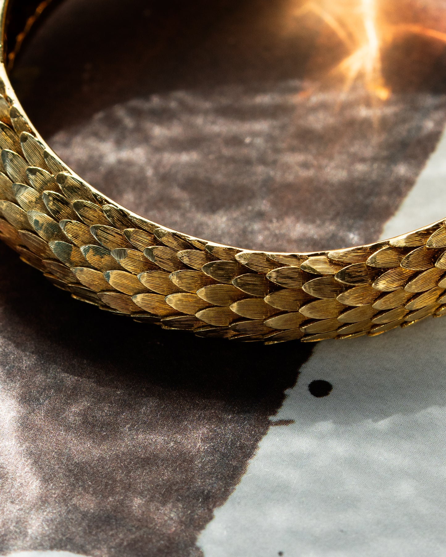Omega 60's 'Serpenti' Bangle 18K Gold
